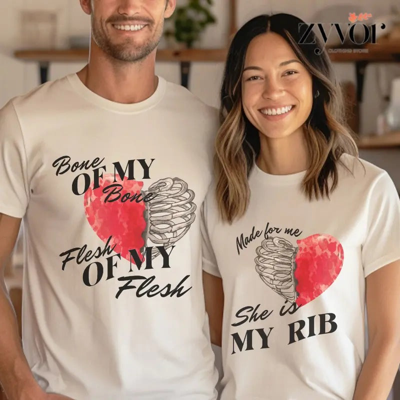 My Rib Genesis Christian Couple Cotton Fabric Casual - Adult & Kids T-Shirts, Sweatshirts & Hoodies apparel design preview 1