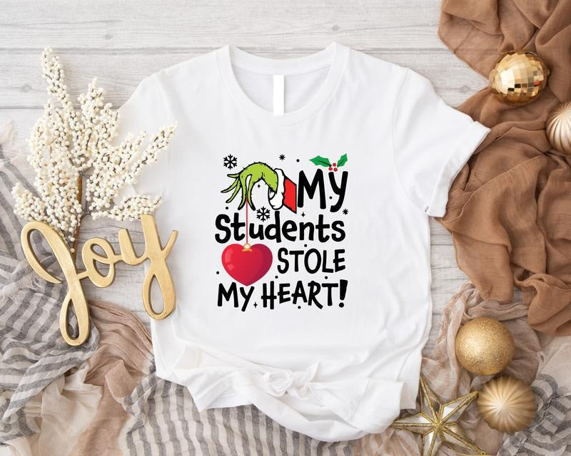 My Students Stole Heart Teacher Student Lover New - Adult & Kids T-Shirts, Sweatshirts & Hoodies apparel design preview 1