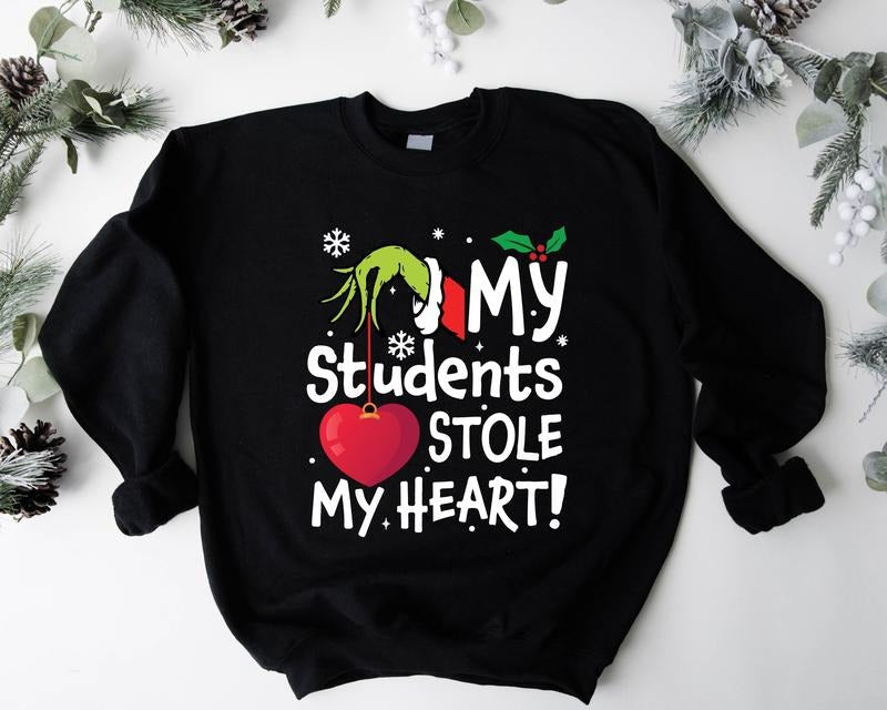 My Students Stole Heart Teacher Student Lover New - Adult & Kids T-Shirts, Sweatshirts & Hoodies apparel design preview 1