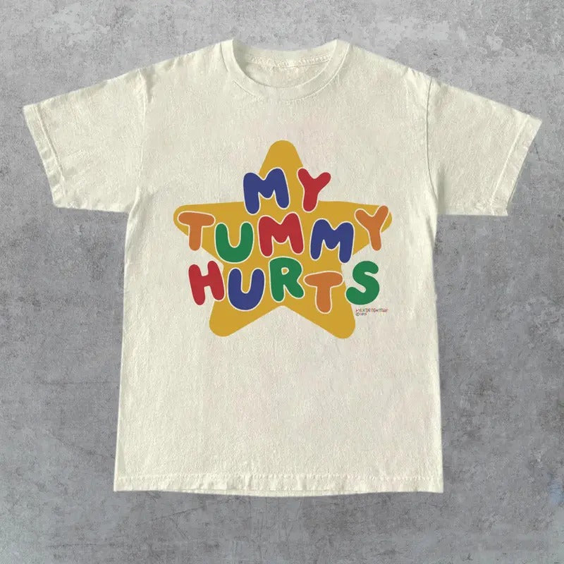 My Tummy Hurts Funny Meme Clowncore Clown Kidcore - Adult & Kids T-Shirts, Sweatshirts & Hoodies apparel design preview 1
