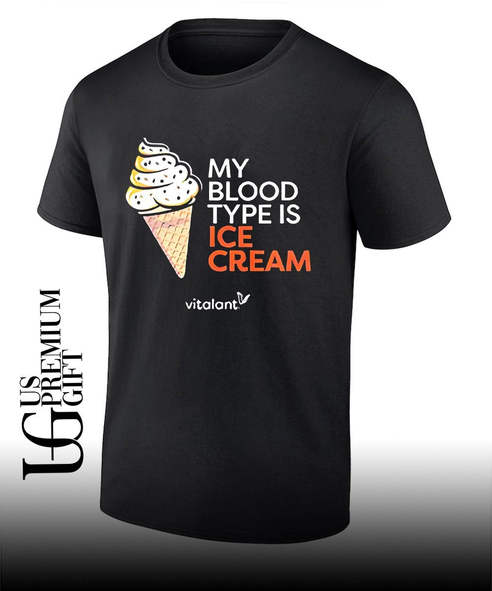 My blood type is ice cream Vitalant - Adult & Kids T-Shirts, Sweatshirts & Hoodies apparel design preview 1