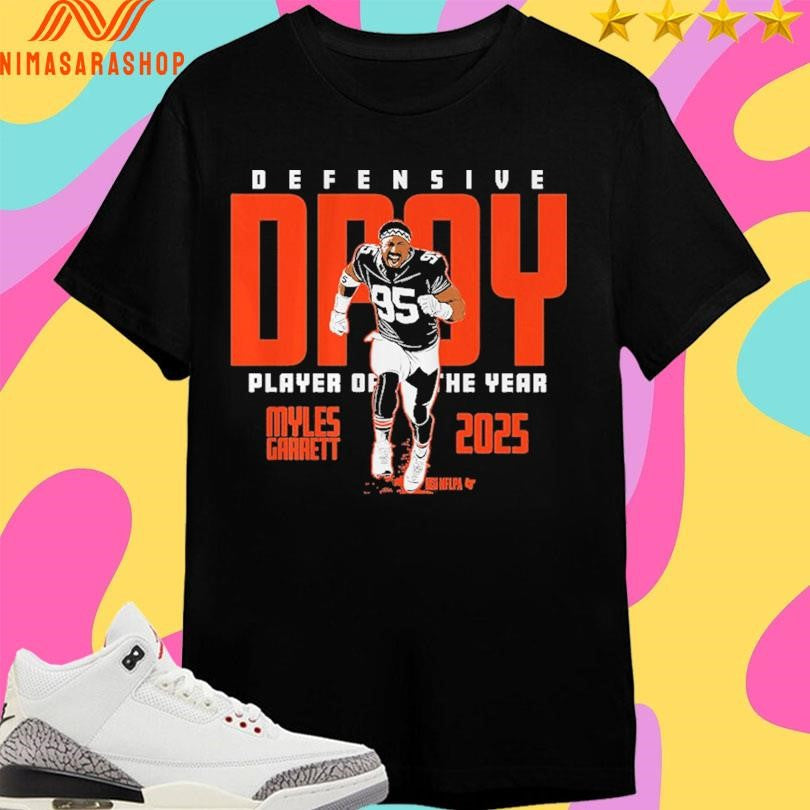 Myles Garrett Cleveland Browns 2025 Defensive Player - Adult & Kids T-Shirts, Sweatshirts & Hoodies apparel design preview 1