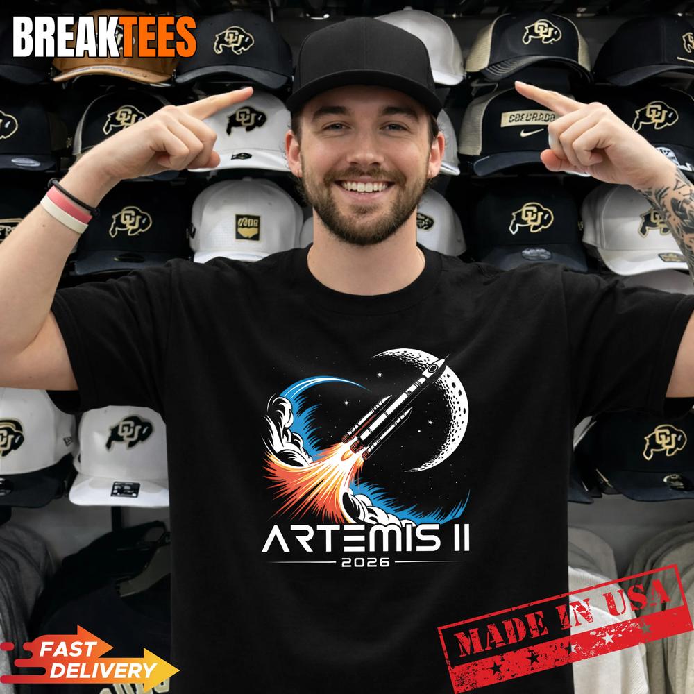 NASA Artemis II Launch to The Moon 2026 - Adult & Kids T-Shirts, Sweatshirts & Hoodies apparel design preview 1