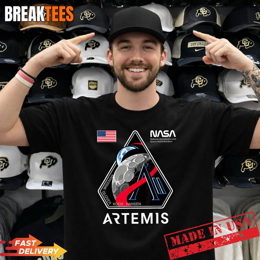 NASA Artemis II Mission Patch Logo Moon Space Program - Adult & Kids T-Shirts, Sweatshirts & Hoodies apparel design preview 1