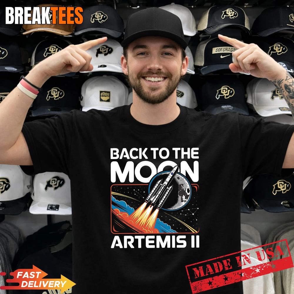 NASA Artemis Launch Back to The Moon 2026 - Adult & Kids T-Shirts, Sweatshirts & Hoodies apparel design preview 1