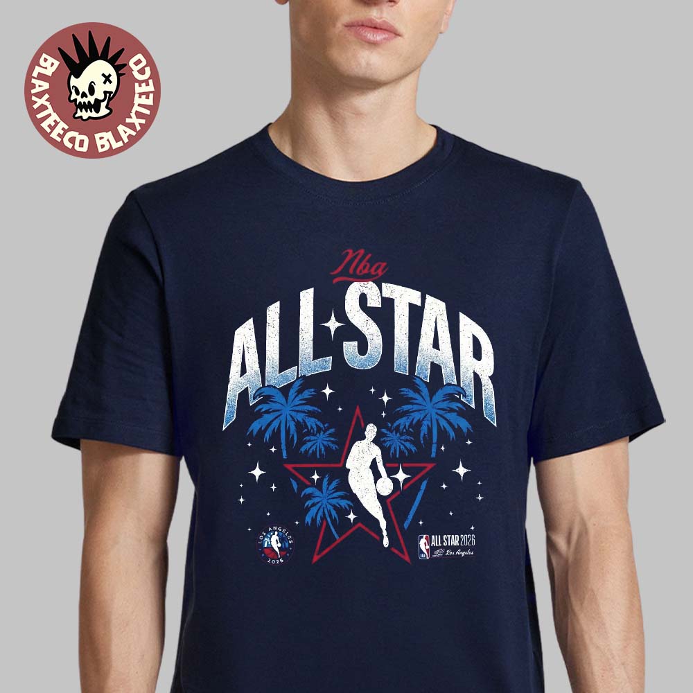 NBA All Star Game 2026 Los Angeles Navy LA Tropical - Adult & Kids T-Shirts, Sweatshirts & Hoodies apparel design preview 1