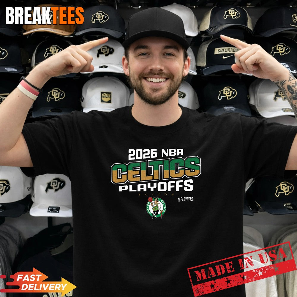 NBA Official 2026 Playoffs Boston Celtics Next Level - Adult & Kids T-Shirts, Sweatshirts & Hoodies apparel design preview 1