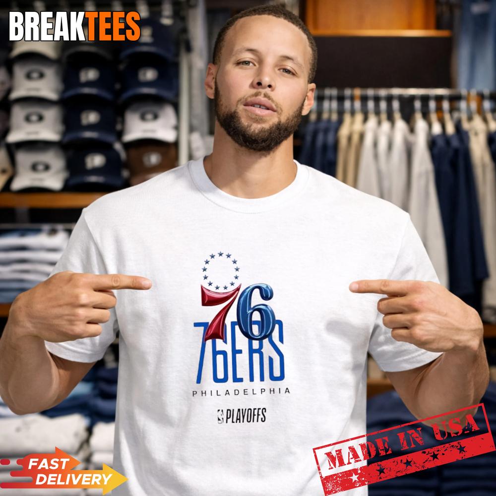 NBA Playoffs Philadelphia 76ers Basketball Logo - Adult & Kids T-Shirts, Sweatshirts & Hoodies apparel design preview 1