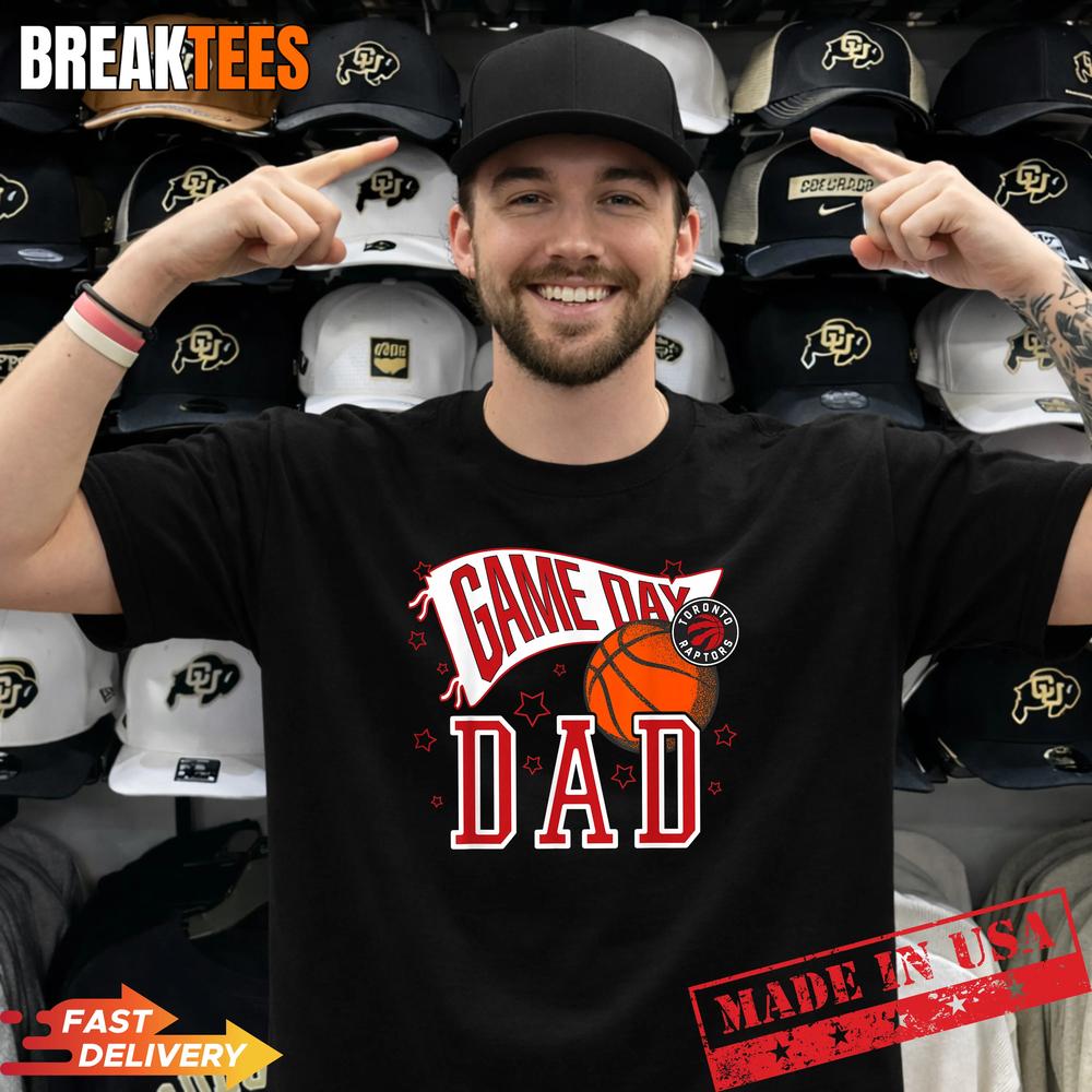 NBA Toronto Raptors Father's Day Pennant Game - Adult & Kids T-Shirts, Sweatshirts & Hoodies apparel design preview 1