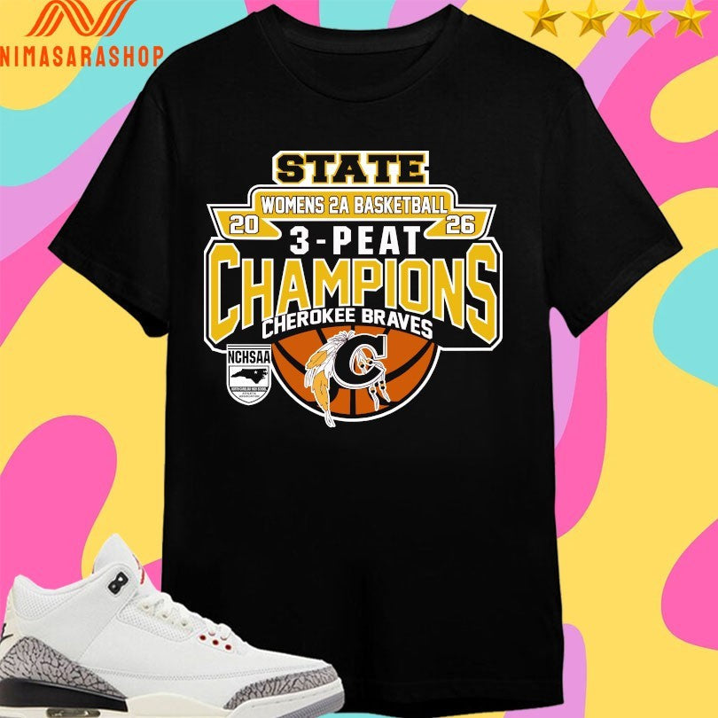 NCHSAA State Women’s 2A Basketball 3-Peat - Adult & Kids T-Shirts, Sweatshirts & Hoodies apparel design preview 1