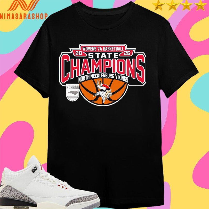 NCHSAA Women’s 7a Basketball State Champions - Adult & Kids T-Shirts, Sweatshirts & Hoodies apparel design preview 1