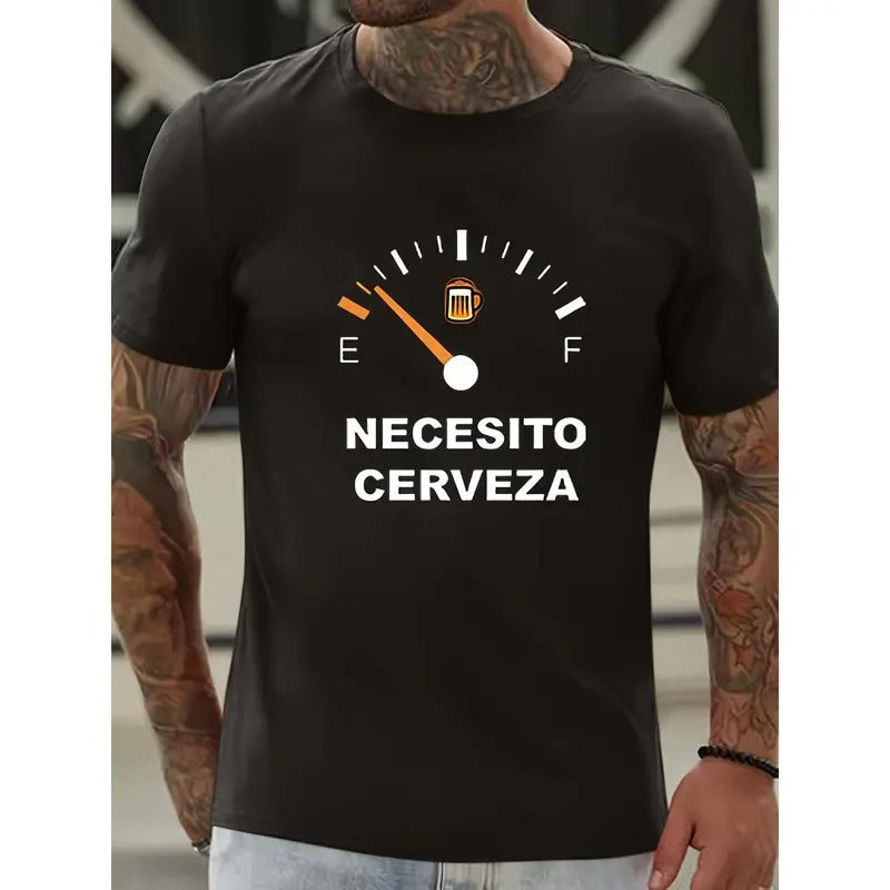 NECESITO Cerveza Royal Blue Casual Letter Print 100% - Adult & Kids T-Shirts, Sweatshirts & Hoodies apparel design preview 1