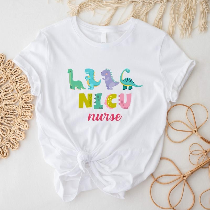 NICU Nurse Dinosaur Neonatal Intensive Care Unit New - Adult & Kids T-Shirts, Sweatshirts & Hoodies apparel design preview 1