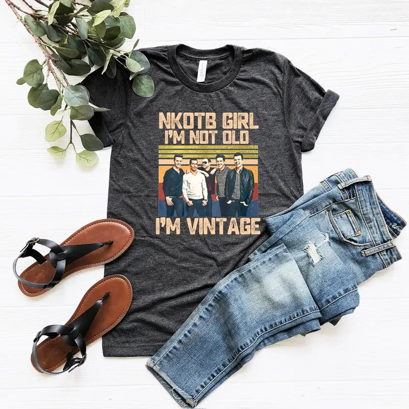 NKOTB Vintage Girl New Block Classic Rock Concert - Adult & Kids T-Shirts, Sweatshirts & Hoodies apparel design preview 1