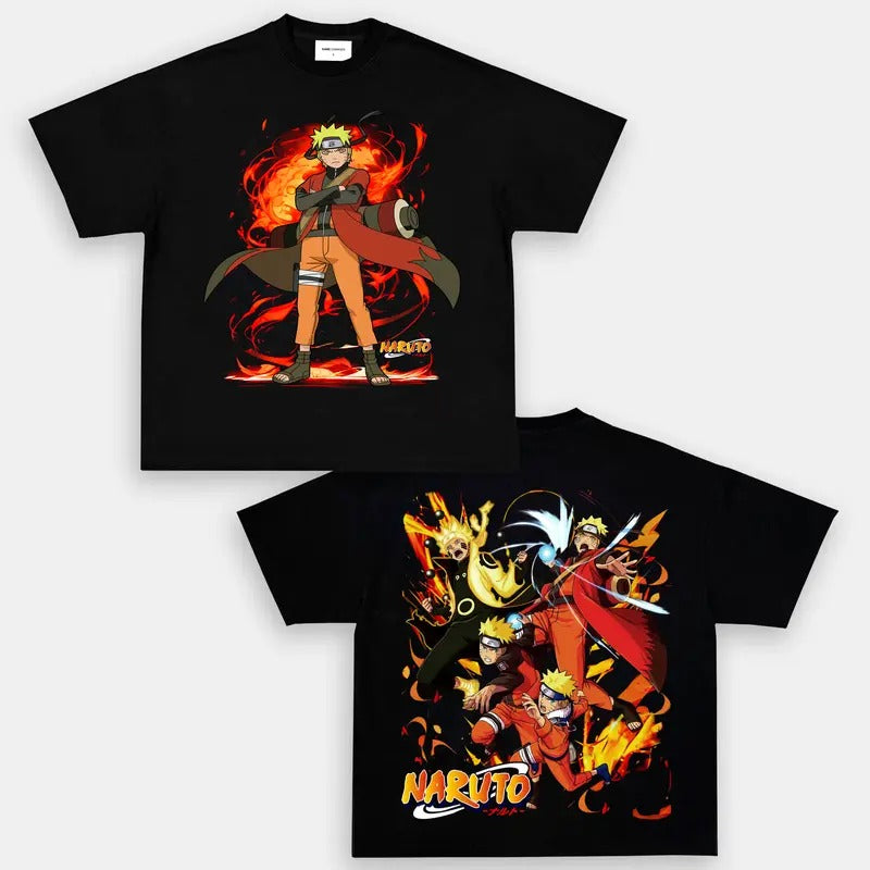 Naaaruto Anime Double Printed Vintage Manga Heavy - Adult & Kids T-Shirts, Sweatshirts & Hoodies apparel design preview 1