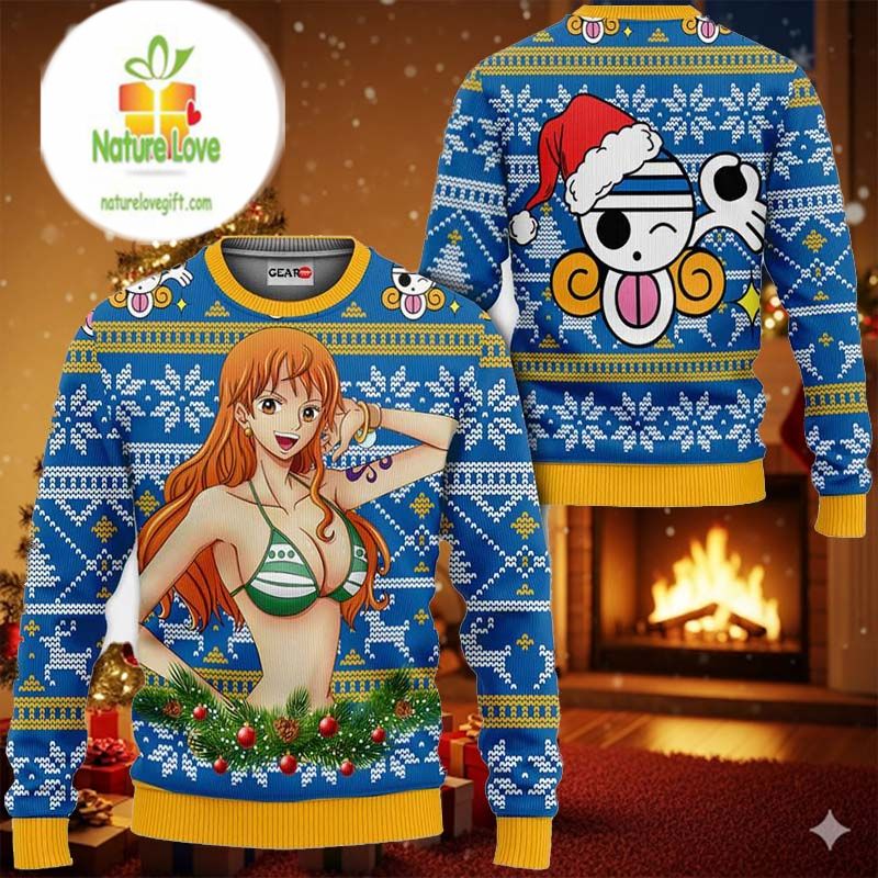 Nami Anime Xmas Gifts One Piece Ugly Christmas Sweater - Holiday Gift product image