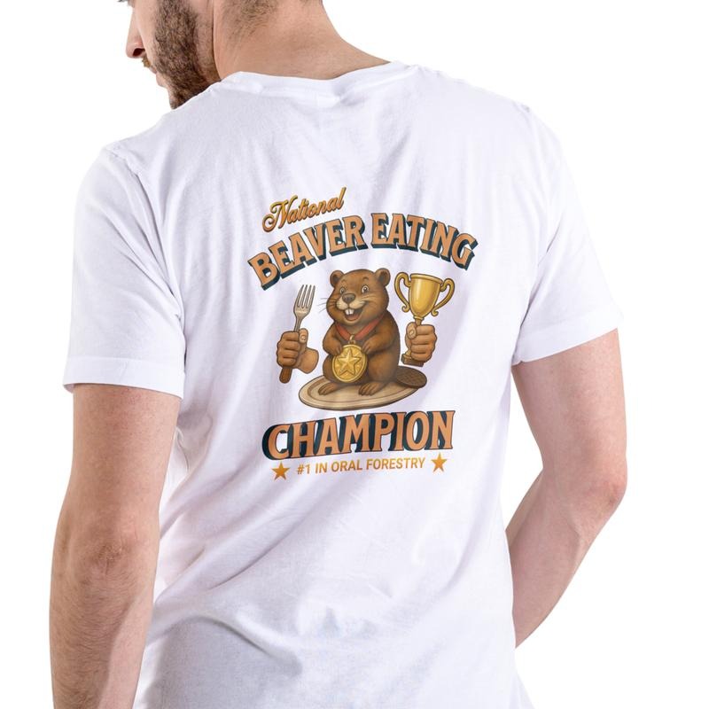 National Beaver Eating Champion Cotton Oral Forestry - Adult & Kids T-Shirts, Sweatshirts & Hoodies apparel design preview 1
