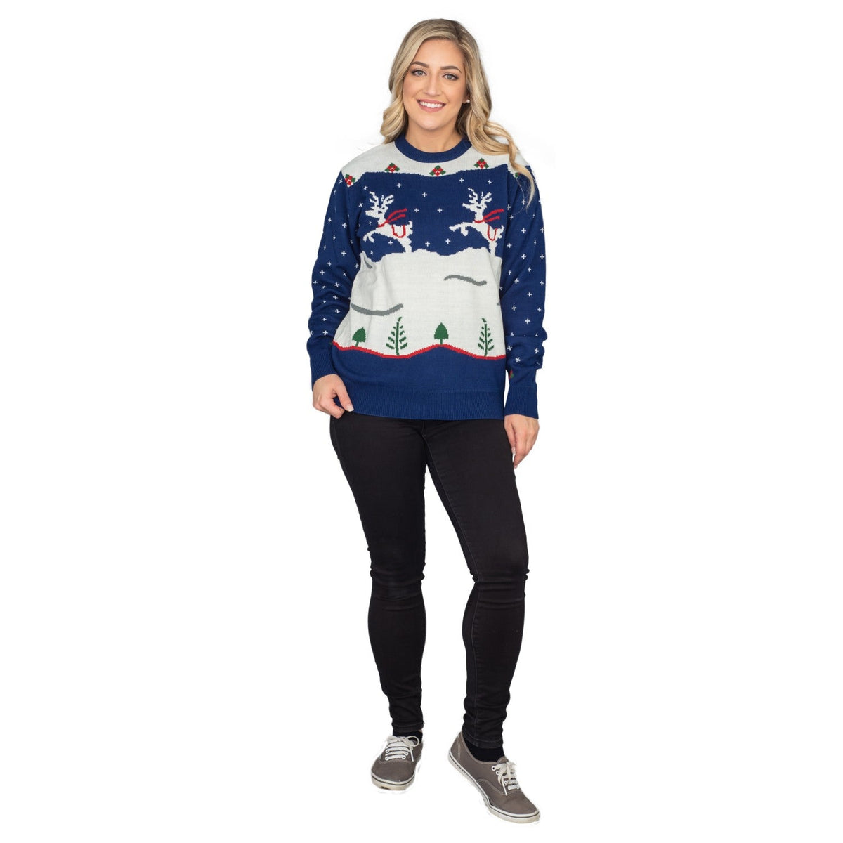 Step Brothers Movie Adult Unisex Prancing Reindeer Ugly Christmas Sweater - Holiday Gift product image 4