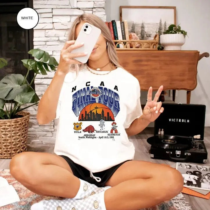 Ncaa Final Four Sport Fan 90s San Antonio Vintage - Adult & Kids T-Shirts, Sweatshirts & Hoodies apparel design preview 1