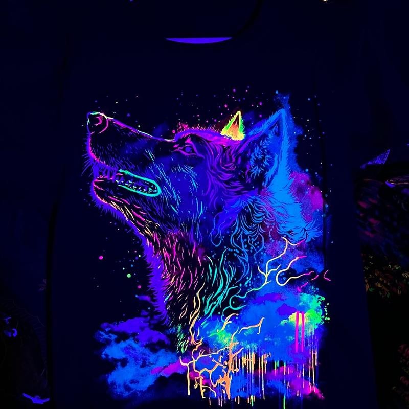 NeóN Lobo Casual Cotton - Adult & Kids T-Shirts, Sweatshirts & Hoodies apparel design preview 1