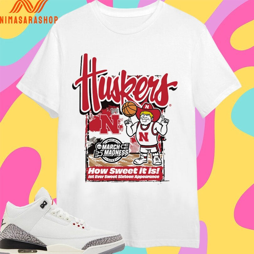 Nebraska Cornhuskers Men’s Basketball March - Adult & Kids T-Shirts, Sweatshirts & Hoodies apparel design preview 1
