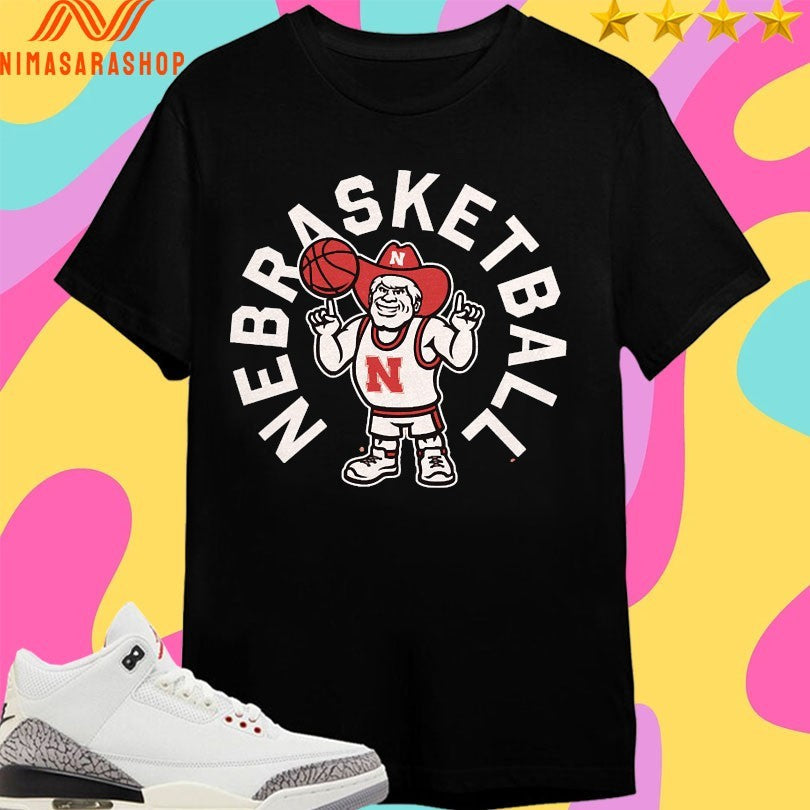 Nebrasketball Nebraska Cornhuskers Men’s - Adult & Kids T-Shirts, Sweatshirts & Hoodies apparel design preview 1