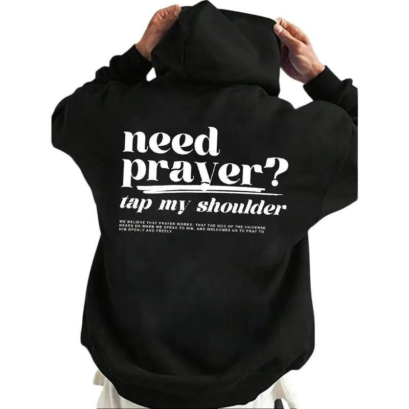 Need Prayer Tap My Shoulder Casual Street Fleece - Adult & Kids T-Shirts, Sweatshirts & Hoodies apparel design preview 1