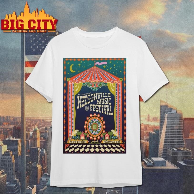 Nelsonville Music Festival OH June 18-20 2026 Poster - Adult & Kids T-Shirts, Sweatshirts & Hoodies apparel design preview 1