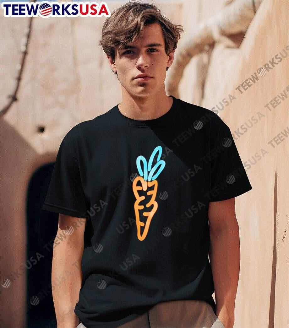 Neon Carrot Vegetable Graphic Art - Adult & Kids T-Shirts, Sweatshirts & Hoodies apparel design preview 1