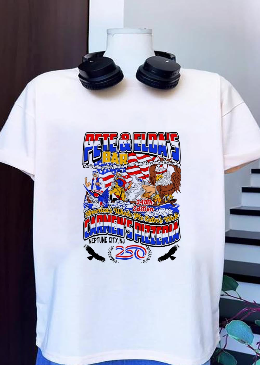 Neptune City NJ Pete Eldas Bar Carmen's Pizzeria - Adult & Kids T-Shirts, Sweatshirts & Hoodies apparel design preview 1