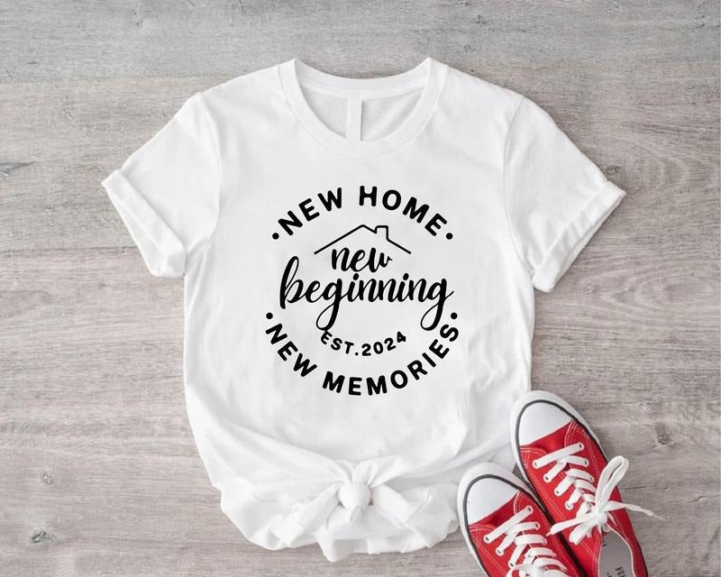 New Home Beginning Memories Est 2024 House Owner - Adult & Kids T-Shirts, Sweatshirts & Hoodies apparel design preview 1