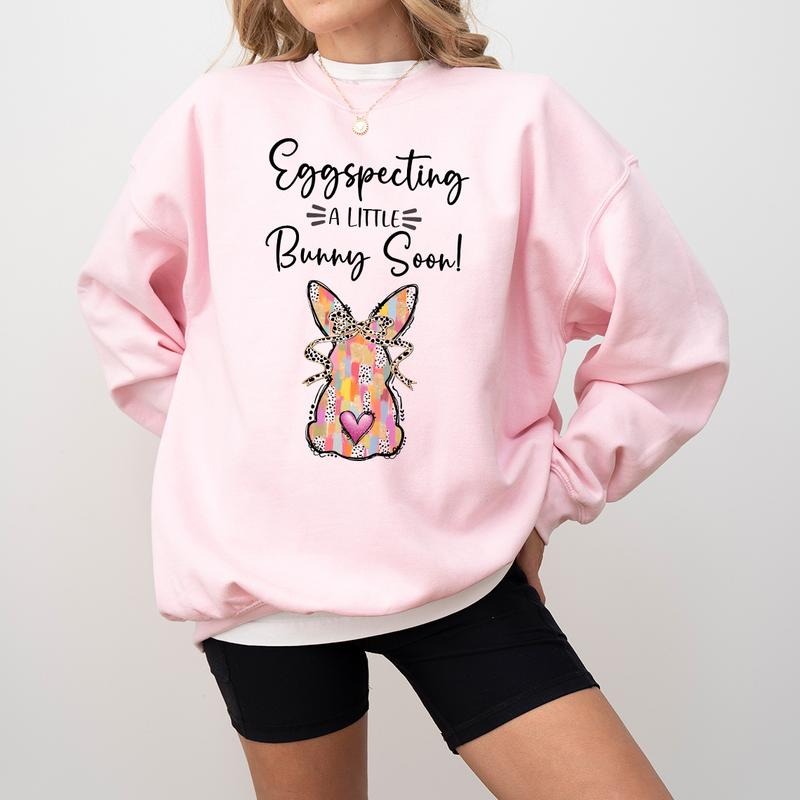 New Mom Easter Pregnancy Announcement Expecting IVF - Adult & Kids T-Shirts, Sweatshirts & Hoodies apparel design preview 1