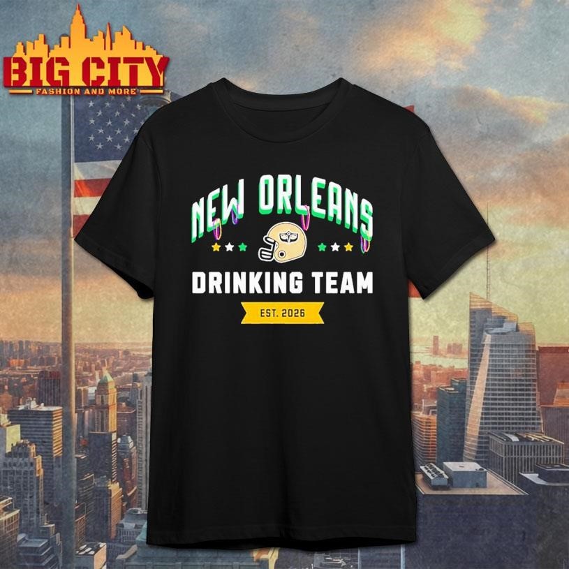 New Orleans football Drinking Team St. Patrick's Day - Adult & Kids T-Shirts, Sweatshirts & Hoodies apparel design preview 1