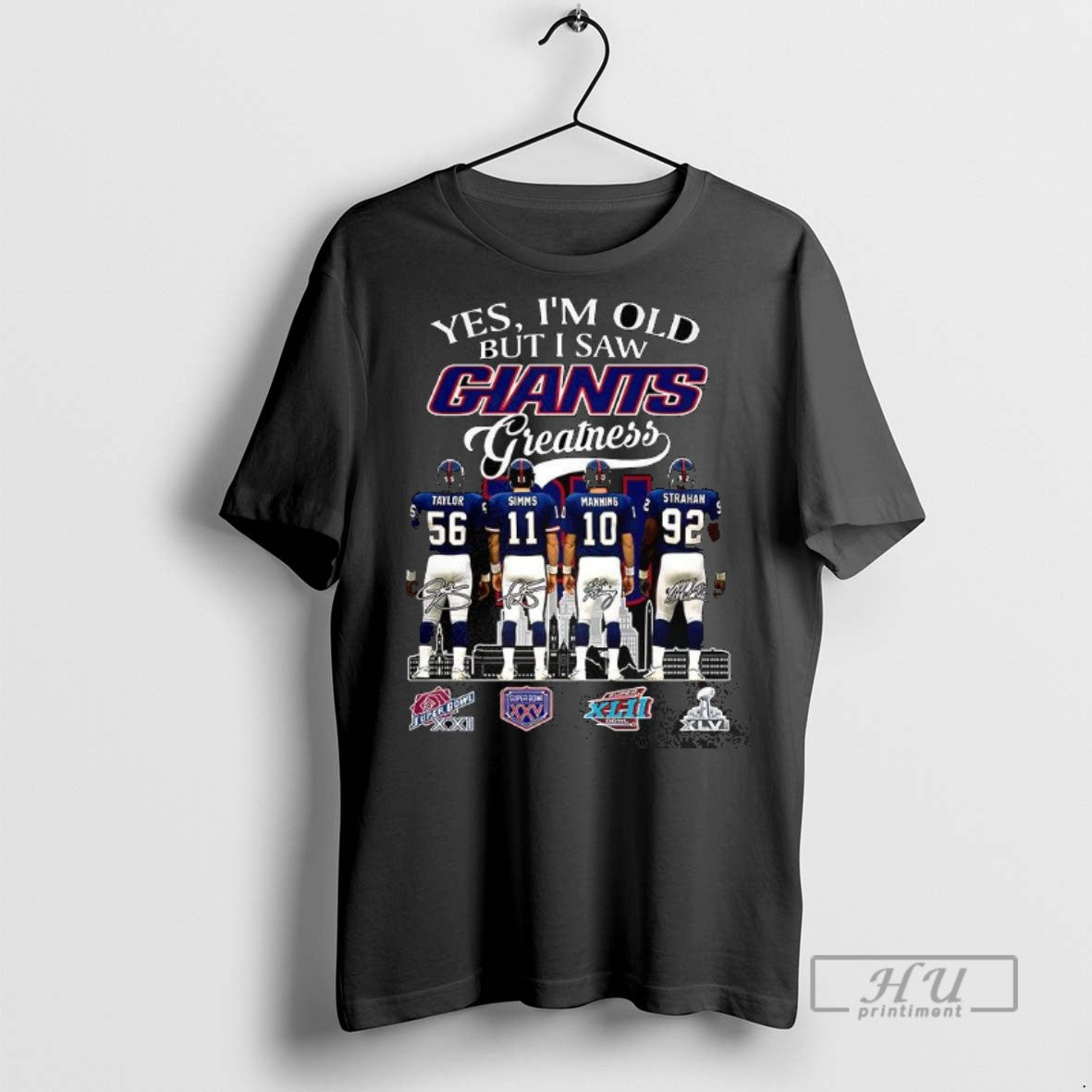New Taylor Simms Manning Strahan Yes Im Old But I Saw - Adult & Kids T-Shirts, Sweatshirts & Hoodies apparel design preview 1