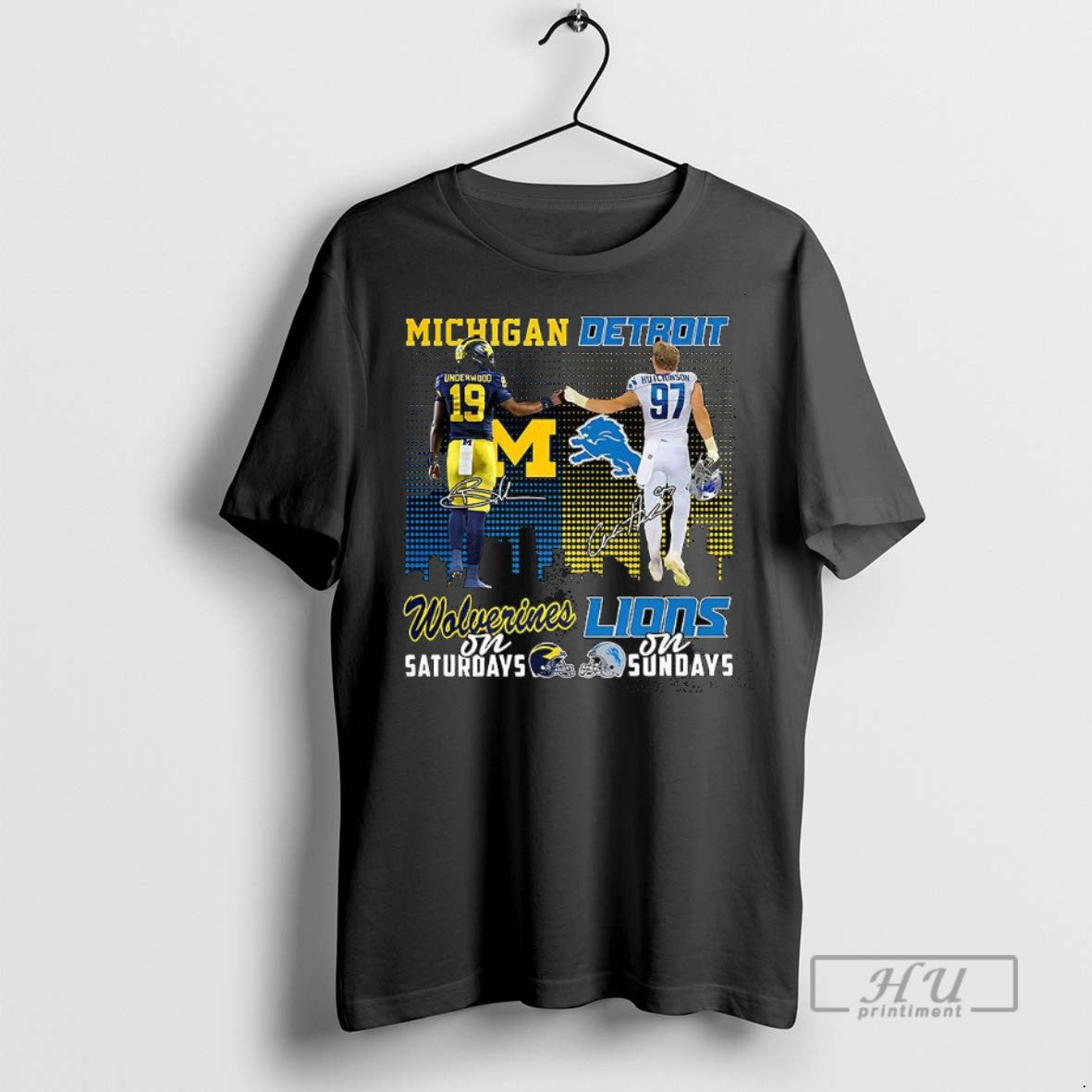 New Underwood Wolverines On Saturdays And Aidan - Adult & Kids T-Shirts, Sweatshirts & Hoodies apparel design preview 1