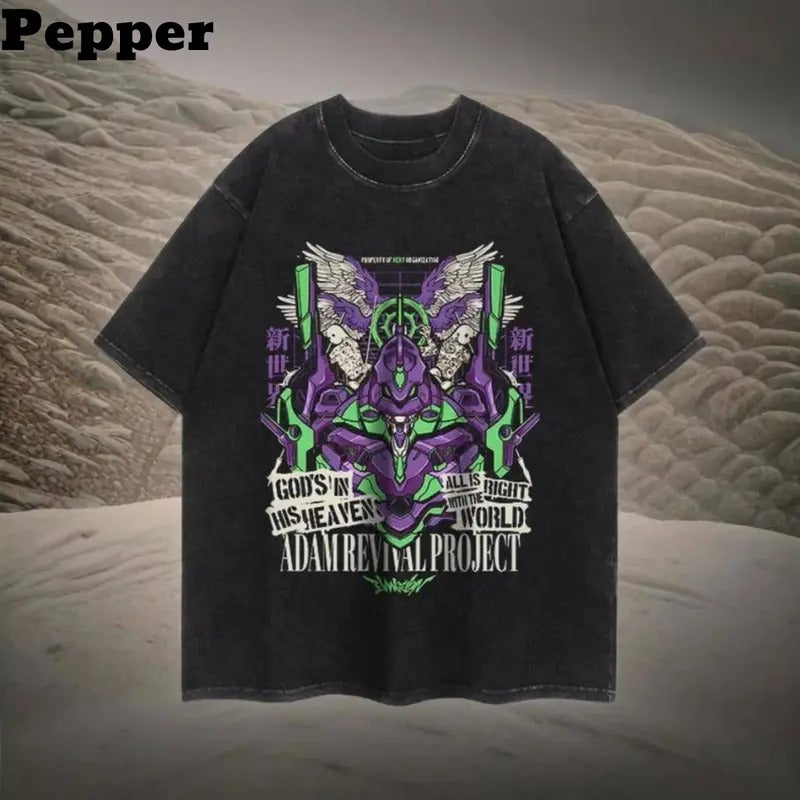 New Vintage "Neon Genesis Evangelion" Anime Fan Him - Adult & Kids T-Shirts, Sweatshirts & Hoodies apparel design preview 1