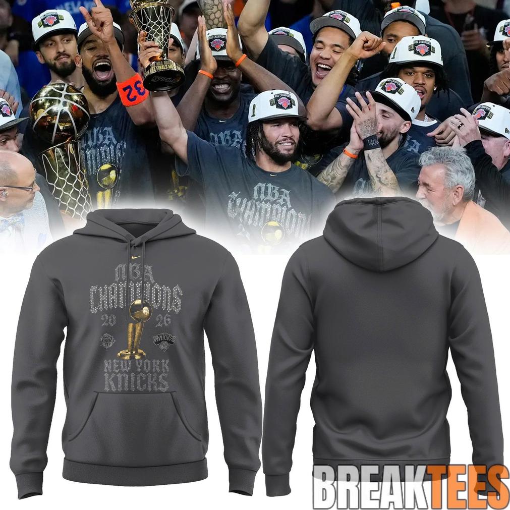 New York Knick 2026 NBA Champions Forever' Grey - Adult & Kids T-Shirts, Sweatshirts & Hoodies apparel design preview 1