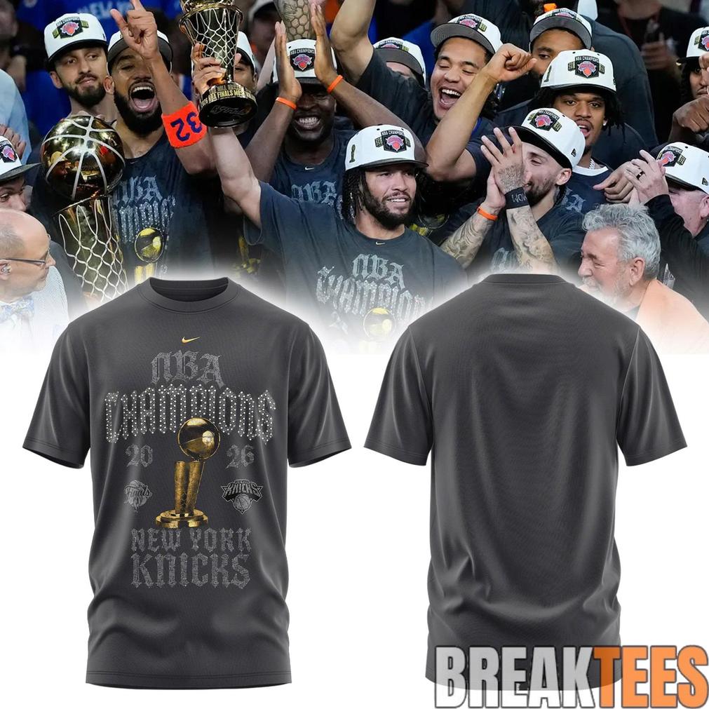 New York Knick 2026 NBA Champions Forever' Grey - Adult & Kids T-Shirts, Sweatshirts & Hoodies apparel design preview 1
