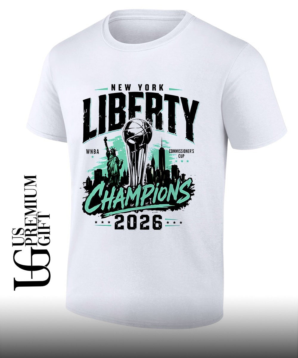 New York Liberty 2026 Commissioner's Cup Champions - Adult & Kids T-Shirts, Sweatshirts & Hoodies apparel design preview 1