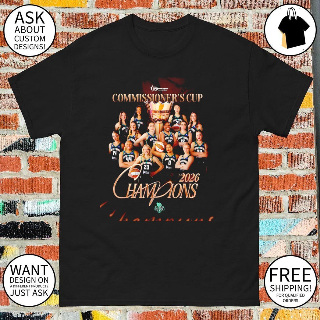 New York Liberty WNBA Basketball Commissioner's Cup - Adult & Kids T-Shirts, Sweatshirts & Hoodies apparel design preview 1