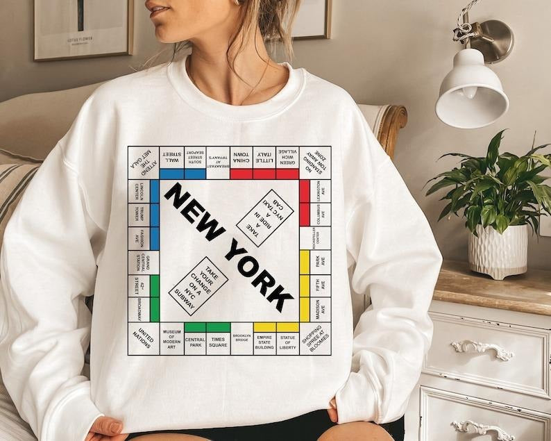 New York Monopoly Just Like That - Adult & Kids T-Shirts, Sweatshirts & Hoodies apparel design preview 1