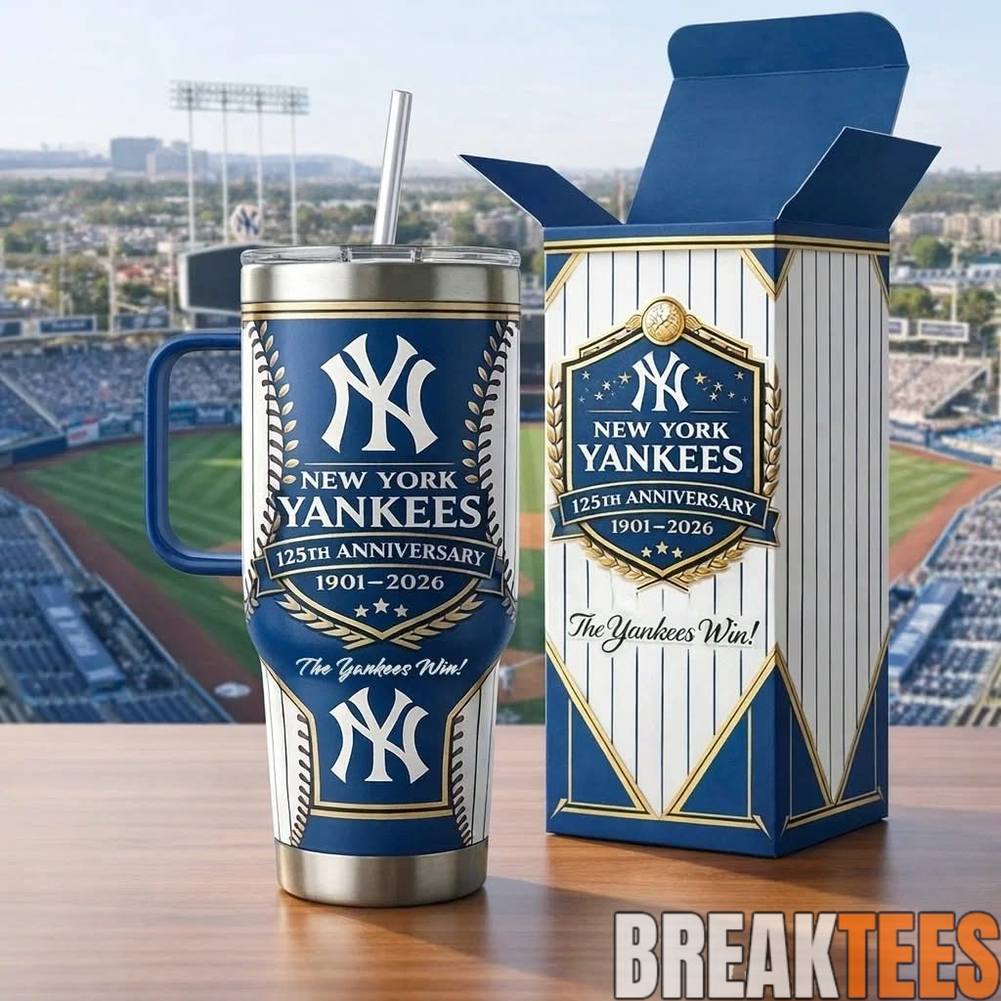 New York Yankees 125th Anniversary YETI Tumbler - Adult & Kids T-Shirts, Sweatshirts & Hoodies apparel design preview 1