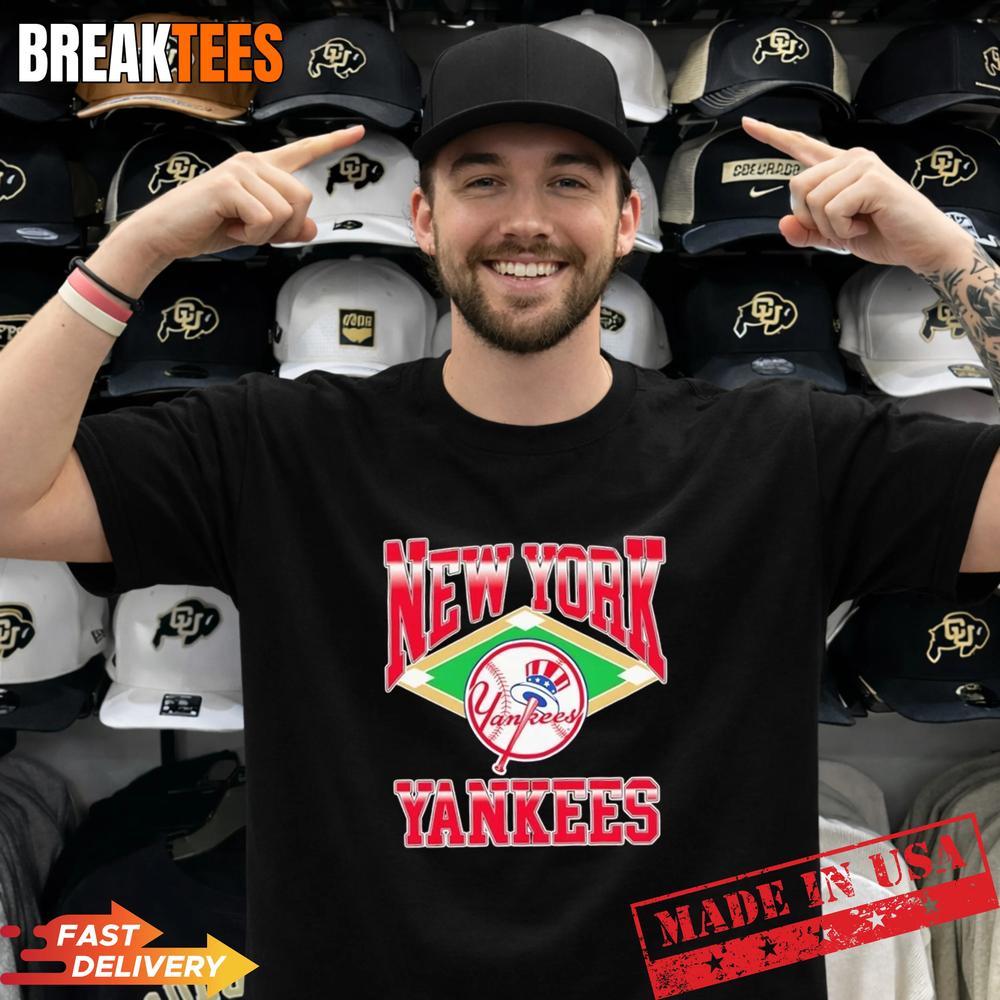 New York Yankees Baseball Retro Diamond - Adult & Kids T-Shirts, Sweatshirts & Hoodies apparel design preview 1
