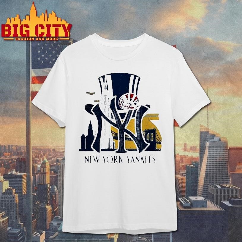 New York Yankees Uncle Sam hat skyline - Adult & Kids T-Shirts, Sweatshirts & Hoodies apparel design preview 1