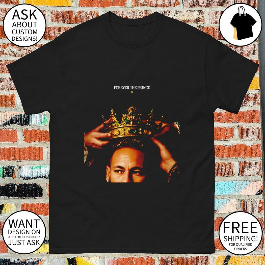 Neymar Jr. King Brazil Soccer Forever The Prince - Adult & Kids T-Shirts, Sweatshirts & Hoodies apparel design preview 1