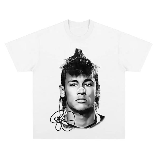 Neymar Hair Vintage Soccer Sport Fan Cotton Comfort - Adult & Kids T-Shirts, Sweatshirts & Hoodies apparel design preview 1