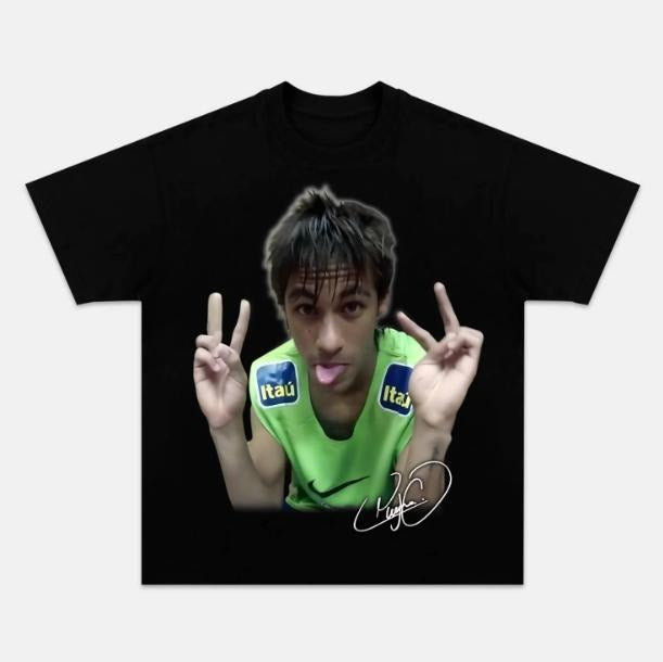 Neymar Tongue Out Vintage Funny Soccer Sport Fan - Adult & Kids T-Shirts, Sweatshirts & Hoodies apparel design preview 1