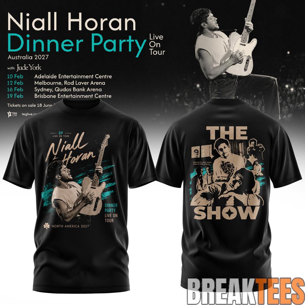 Niall Horan Dinner Party Live On Tour Australia - Adult & Kids T-Shirts, Sweatshirts & Hoodies apparel design preview 1