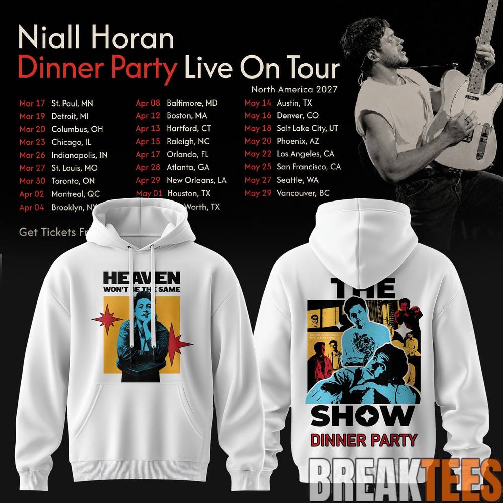 Niall Horan Dinner Party Live on Tour - Adult & Kids T-Shirts, Sweatshirts & Hoodies apparel design preview 1