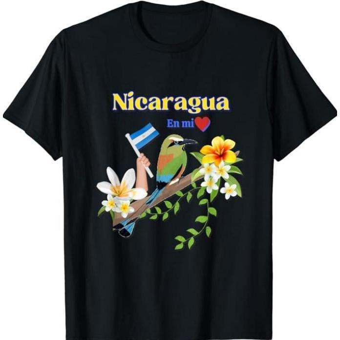 Nicaragua En Mi Corazon Patriotic Signs - Adult & Kids T-Shirts, Sweatshirts & Hoodies apparel design preview 1